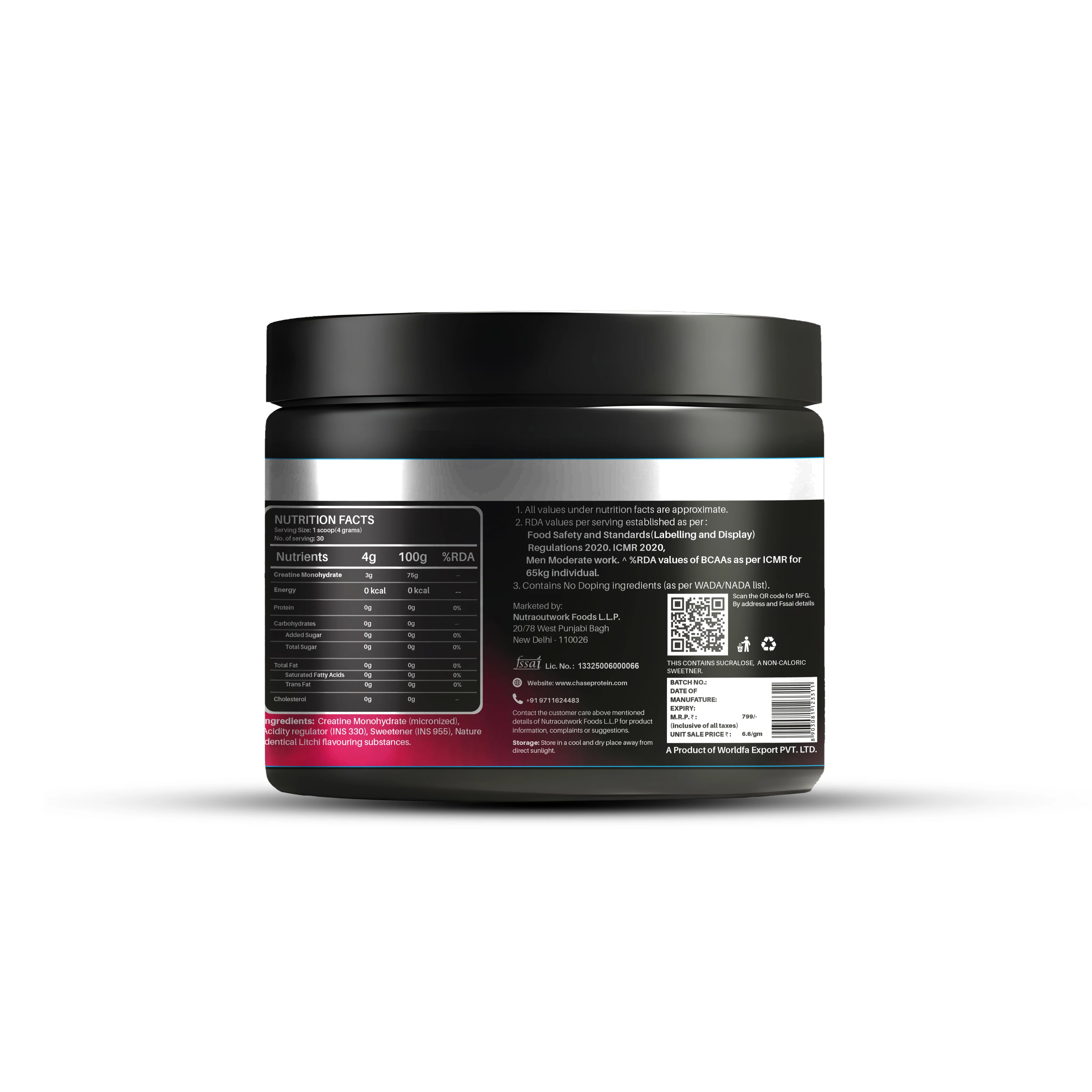 Lychee Freeze Creatine Monohydrate Powder - Image 3