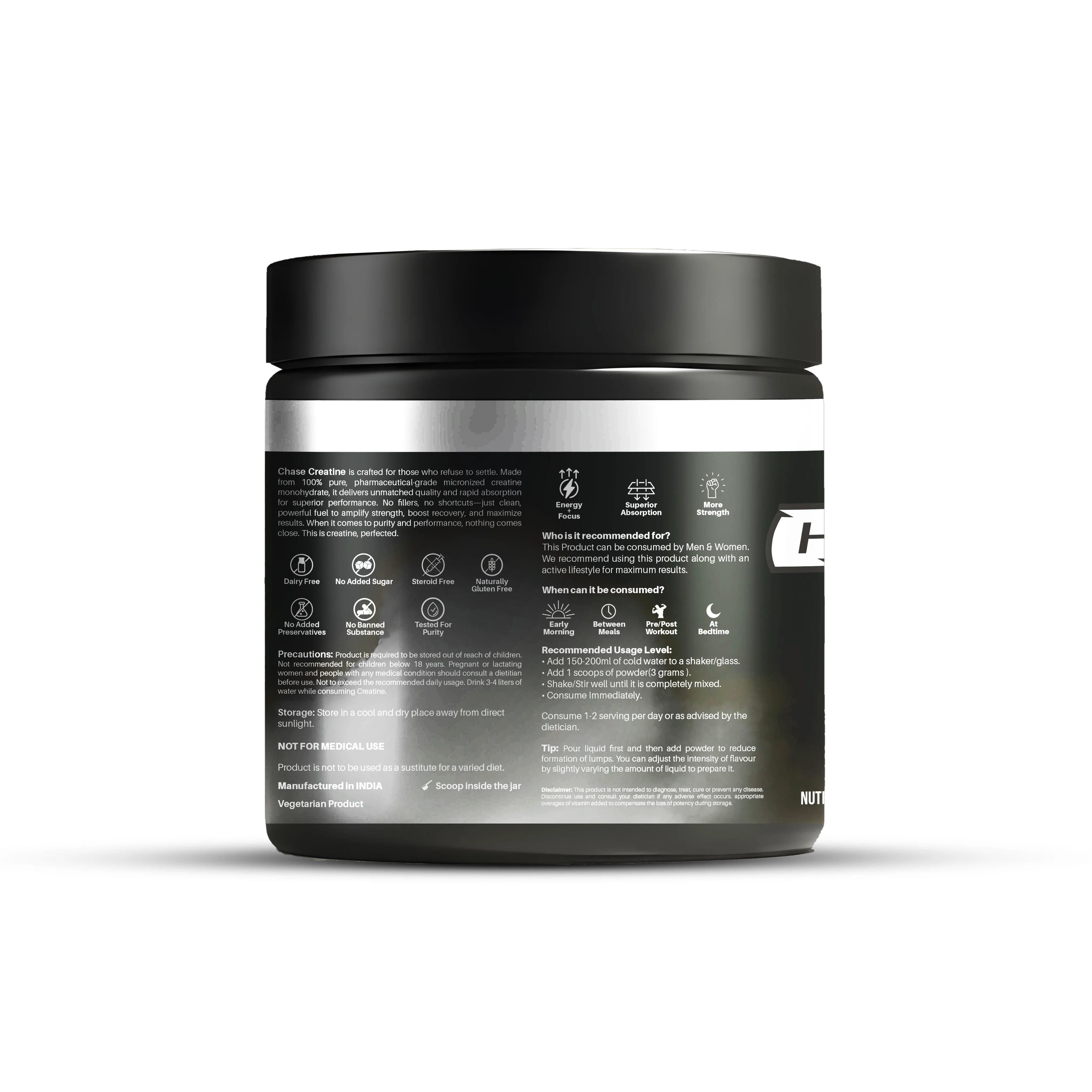 Unflavoured  Creatine Monohydrate Powder - Image 2