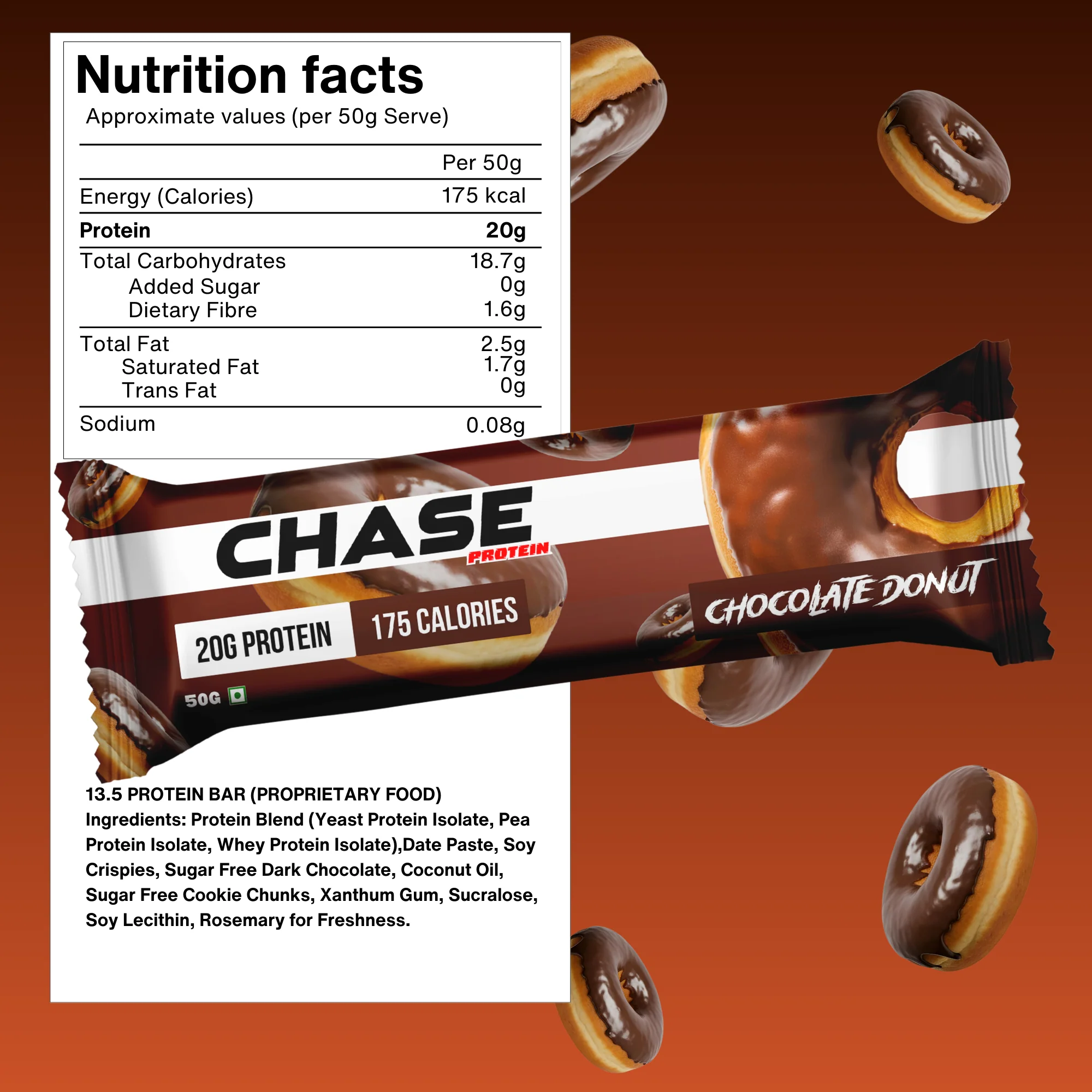 Chocolate Donut 20g Protein Bars - Image 4